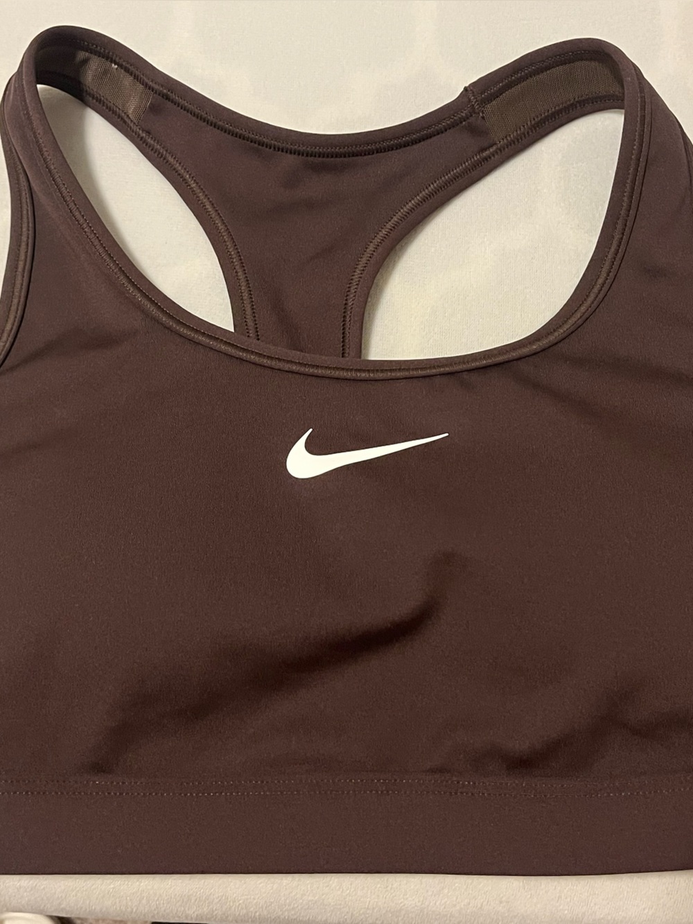 Nike Women's Swoosh Medium Support Sports Bra - Brown - Size M
